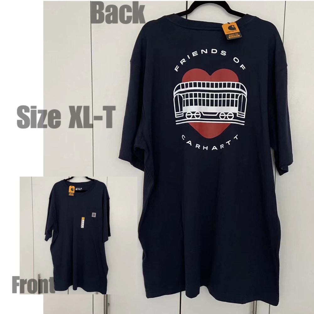 Carhartt Men's Loose Fit Heavyweight Short Sleeve Pocket Graphic Tee Size XLT